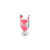 Berloque Separador de Prata Milkshake Pink