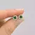 Conjunto Circulo Cravejado Verde de Prata - loja online