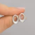 Conjunto Oval Organico Martelado Liso de Prata - loja online