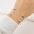Pulseira Olho Grego de Prata Branco Mista Prata Lei - Silver Crown