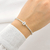 Pulseira Life Quadrada Liso Maleável de Prata no Atacado.