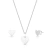 Conjunto Coração Plano 8mm Liso de Prata - comprar online