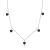 Choker 5 Coração Preto Pendurado Misto