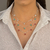 Choker 5 Pingente Oval Turmalina de Prata no Atacado.
