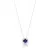 Gargantilha Ponto de Luz Redondo Azul Cravejado de Prata - comprar online