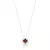 Gargantilha Ponto de Luz Redondo Vermelho Cravejado de Prata - comprar online