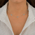 Choker 9 Olhos Gregos Branco de Prata mista - comprar online
