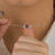 Choker 7 Olhos Gregos Azul de Prata mista na internet