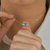 Choker 5 Olhos Gregos Celeste de Prata mista na internet