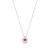 Gargantilha Gota Cravejado Ponto de Luz Vermelho de Prata - comprar online