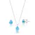 Conjunto Ponto de Luz Gota Azul Piscina de Prata - comprar online