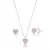 Conjunto Ponto de Luz Coração Rosa de Prata - comprar online