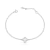 Pulseira Trevo Vazado Cravejado 9,7mm de Prata 925 | Silver Crown