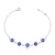 Pulseira 5 Olho Grego Central Azul Mista
