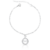 Beleza em Prata 925 Pulseira Círculo Cravejado Infinito Silver Crown