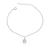 Pulseira Quadrado Cravejado Ponto de Luz Rosa de Prata - comprar online