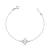 Pulseira 1 Trevo Martelado de Prata - comprar online