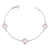 Pulseira 3 Trevos Rosa de Prata - comprar online