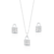 Conjunto Cadeado Cravejado de Prata - comprar online