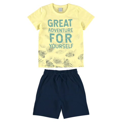 Conjunto Manga Curta Menino 4 ao 8 Malwee Ref. 97412