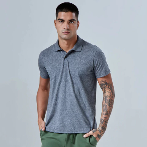 Camisa Polo Masculina Malha Basicamente Ref. 118515 - comprar online