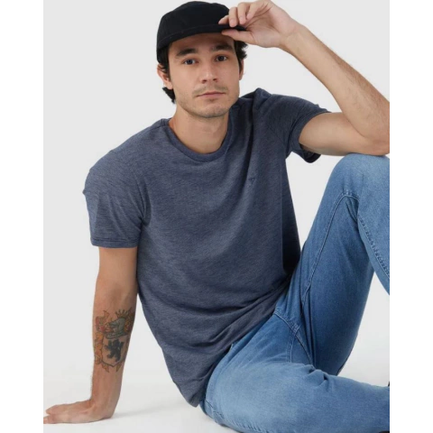 Camiseta Tradicional Listras Masculina Malwee Ref. 106645