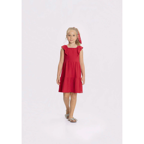 Vestido Curto Malha Cotton Lady Menina Alakazoo Ref. 42893