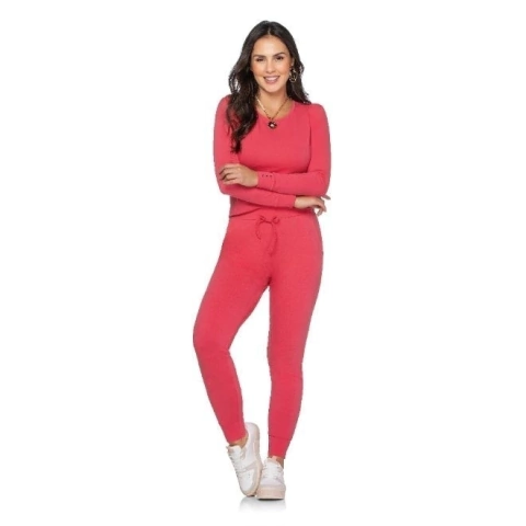 Calça Legging Cotton Cereja Rosa Ref. 72300