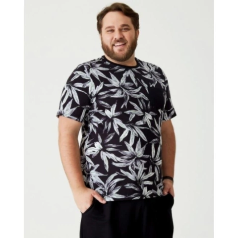 Camiseta Manga Curta Masculina Plus Size Malwee Ref. 85748