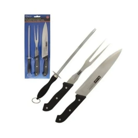 Kit Churrasco 3 Peas Western Preto