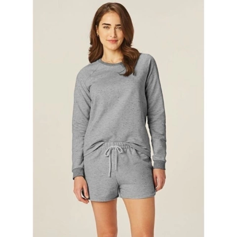 Pijama Feminino Blusa Manga Longa e Short Malwee Ref. 84861