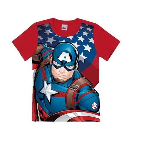 Camiseta Infantil Manga Curta Vingadores Malwee Ref. 083165