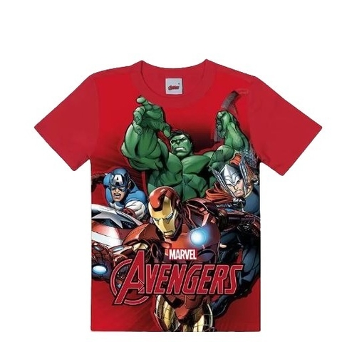Camiseta Manga Curta Infantil Vingadores Malwee Ref. 83168