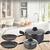 SET DE COCCION 4 PIEZAS LINEA GOURMET SARTEN 18 Y 24CM, CACEROLA 18 Y 24 CM