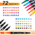SET DE 72 MARCADORES DOBLE PUNTA CON ESTUCHE - tienda online