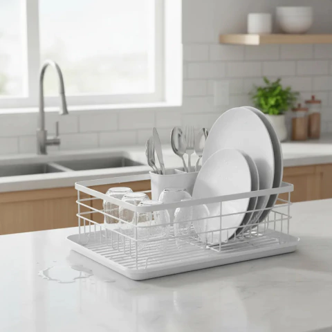 ESCURREPLATOS DE UN NIVEL CON RECUBRIMIENTO BLANCO VONNE CESI-1NBL - comprar online