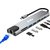 HUB USB KOLKE KCH-681 TIPO C 8 IN 1 USB3.0/DC/USB/SD/HDMI/USB2.0/RJ45/TF en internet
