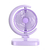 VENTILADOR FAN KS-2026 FORMATO MEDIA LUNA CON LUZ LED BLANCO FRIO VIOLETA 3SPEED/RECARGABLE - tienda online