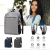 MOCHILA NOTEBOOK GRIS CLARO ANTIRROBO 15.6" USB/JACK3.5/CANDADO/WATERPROOF KOLKE KVM-339