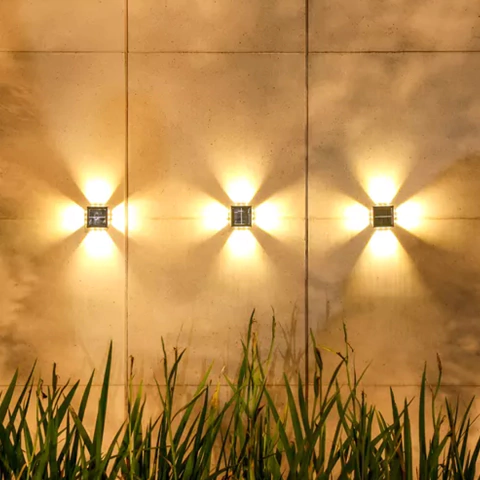 LAMPARA DE PARED DECORATIVA SOLAR LED-12DWW X2
