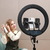 ARO DE LUZ SELFIE SELFIE LJJ-25 22" TOUCH CON 3 SOPORTES PARA CELULAR (SIN TRIPODE)