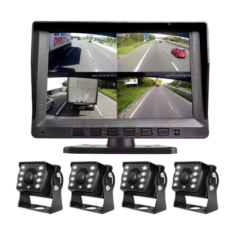 GRABADORA DVR PARA CAMION DISPLAY 7"/TOUCH/4CAMARAS/HD/MICRO SD SQ-101-BSD-4