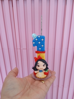 Vela Decorada Branca de Neve na internet