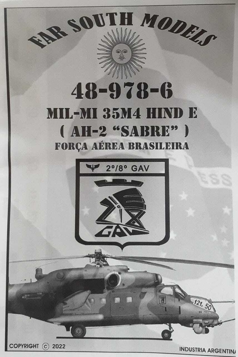 Far South Models 1/48 48-978-6 Mil Mi- 35M4 Hind E (Ah-2 Sabre) Fuerza Aerea Brasilera