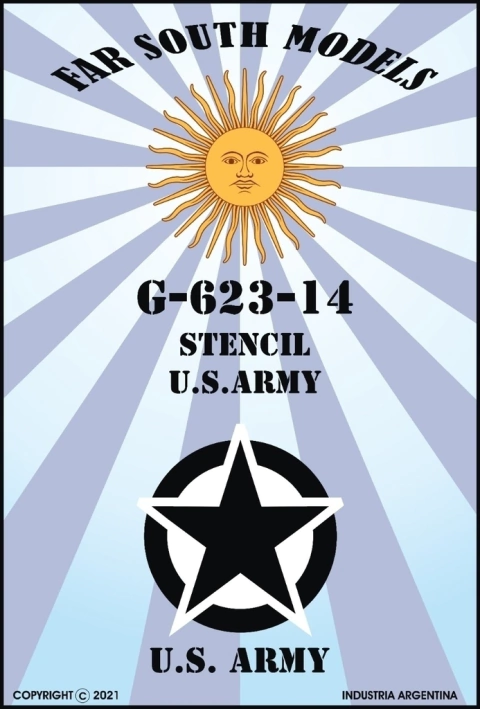 Far South Models Fotograbados G-623-14 Stencil U.s. Army