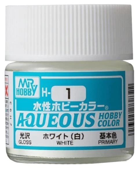Mr Hobby New Aqueous Hobby Color H1 Gloss White
