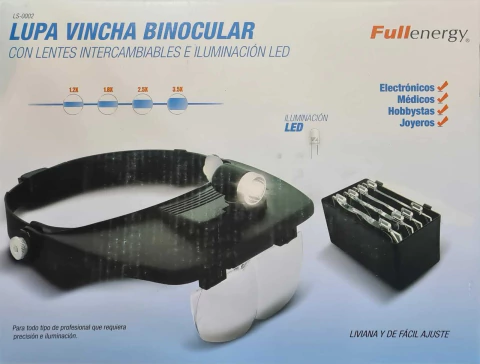 Full Energy LS-0002 VINCHA CON LUPA INTERCAMBIABLE E ILUMINACIÓN LED - comprar online