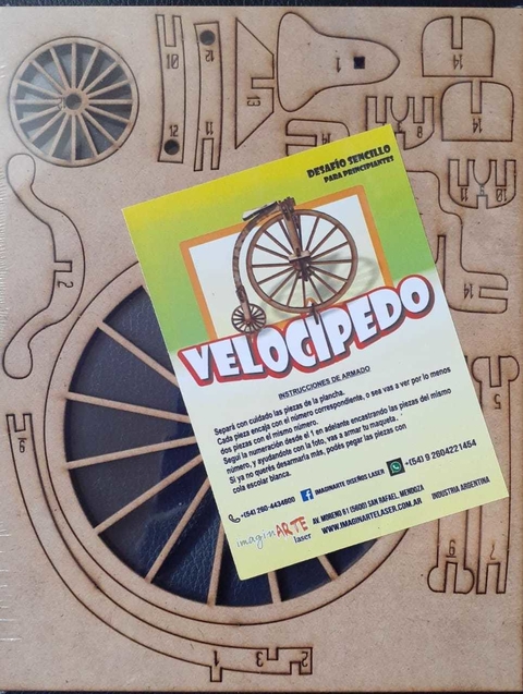 Imaginarte Velocipedo Maqueta Corte Avanzado Laser Armar