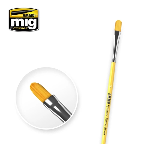 Ammo Mig 8595 Pincel Sintético Filbert 4 Round Brush - comprar online