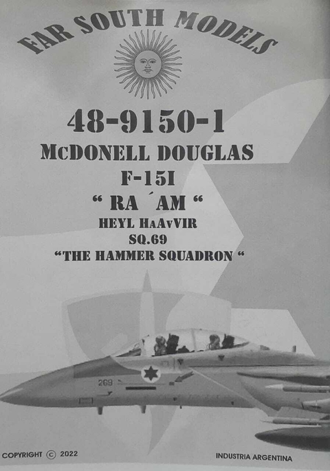 Far South Models 1/48 48-9150-1 McDonel douglas F-15I "Ra ´ Am"
